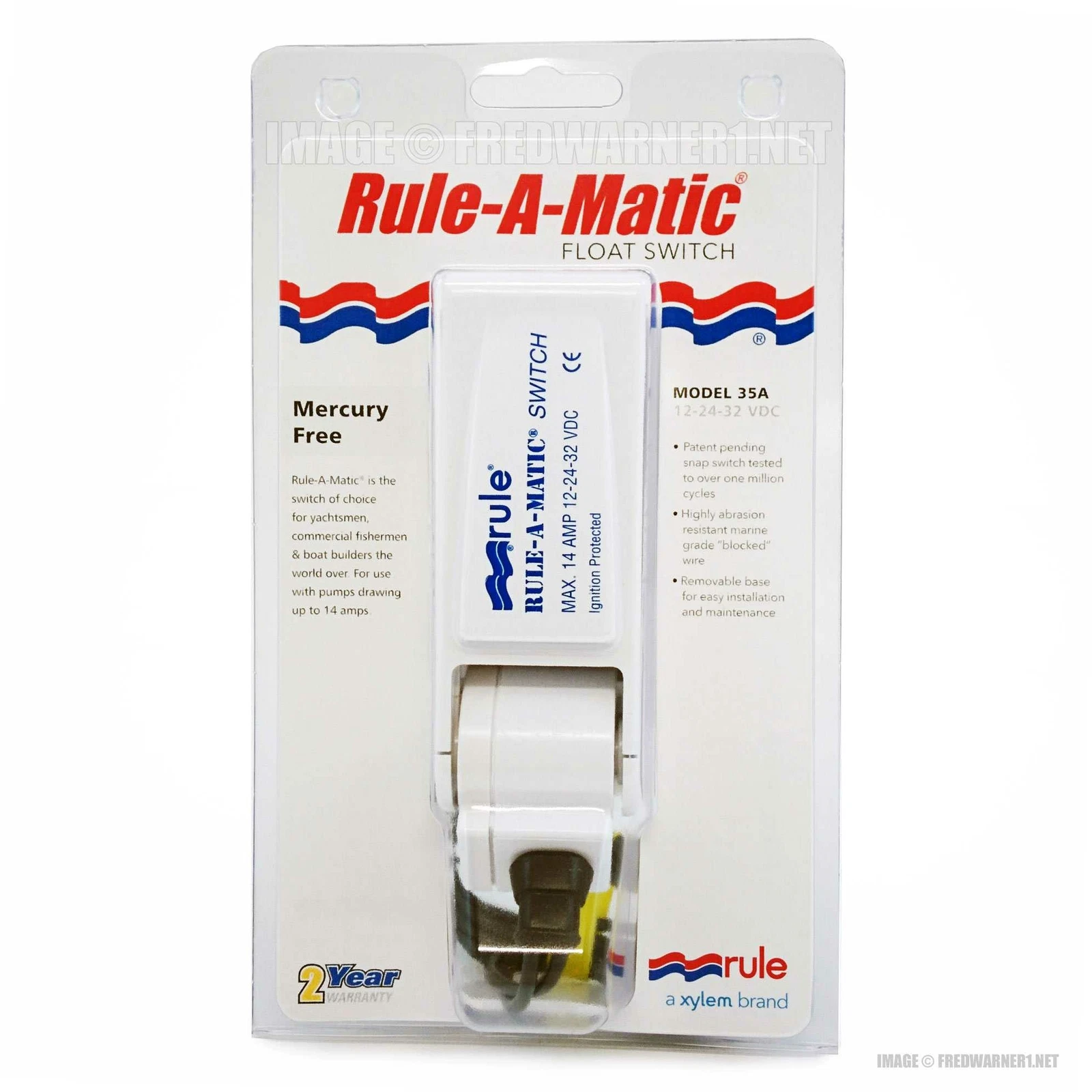 Rule float Switch Rule-a-Matic 12/24V without fuse holder 35A
