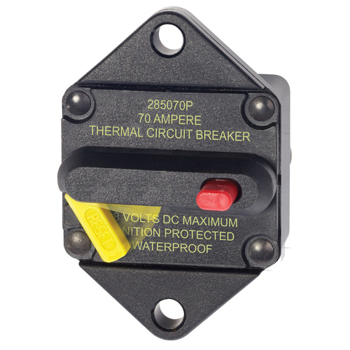 Blue Sea 285 Series Circuit Breaker – Panel Mount 70A 7085