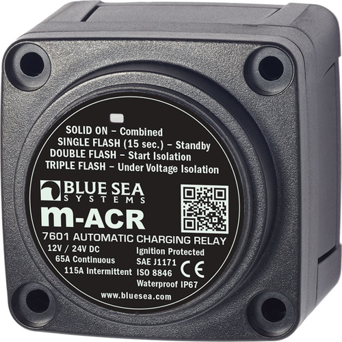 Blue Sea Solenoid M Series 65A 12/24V ACR 7601