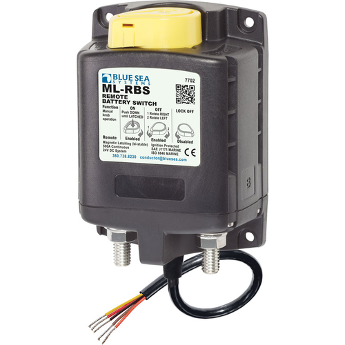 Blue Sea Solenoid ML 500A 24V RBS with manual control 7702
