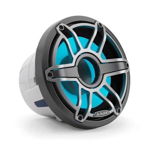 JL Audio® M6 Marine Subwoofer 8″ with LED and Titanium Sport Grille (M6-8IB-S-GmTi-i-4)