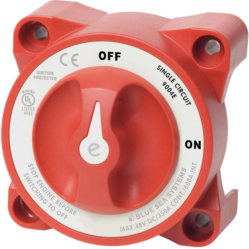 Blue Sea Battery Switch 9004e e-Series  Single Circuit ON/OFF w/Alternator Field