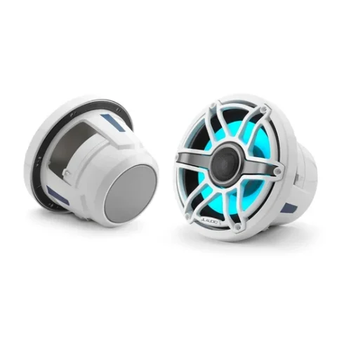 JL Audio M6 Marine Speakers 8.8″ with LED and White Sport Grille (M6-880X-S-GwGw-i)