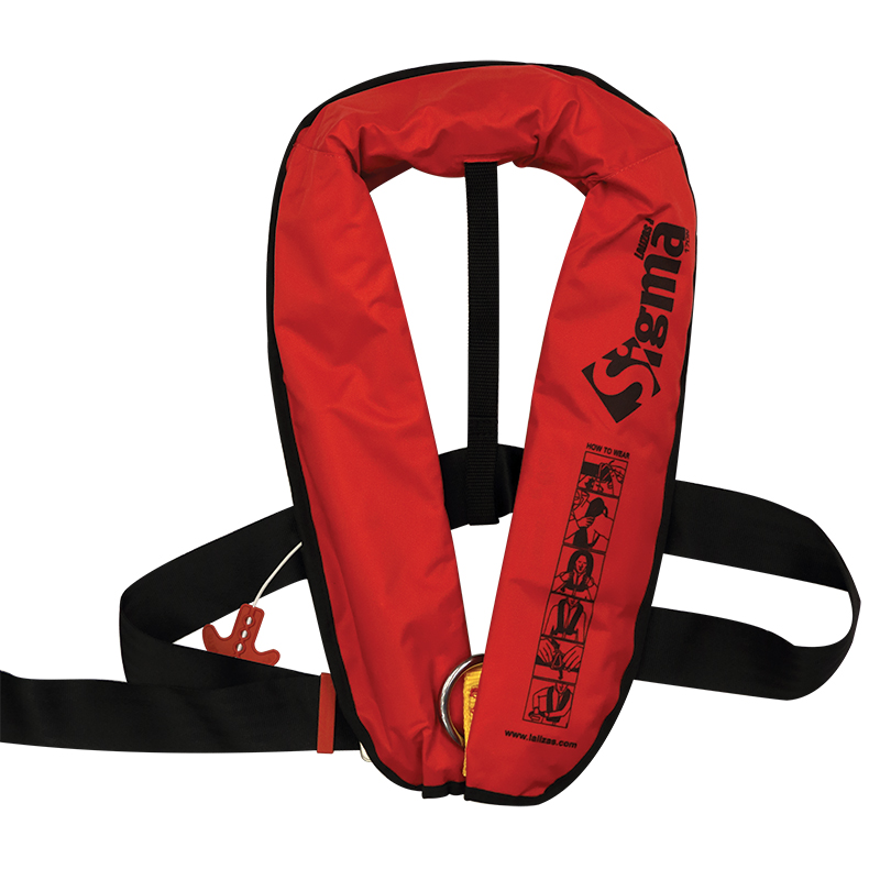Sigma Infl.Lifejacket, Auto, 170N, w/Harness, ISO, Adult, Red