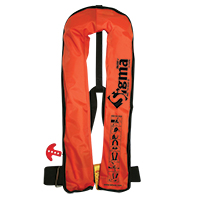 Sigma Work Vest, Auto, 170N, ISO, Adult, Orange Durable PVC Fabric Cover