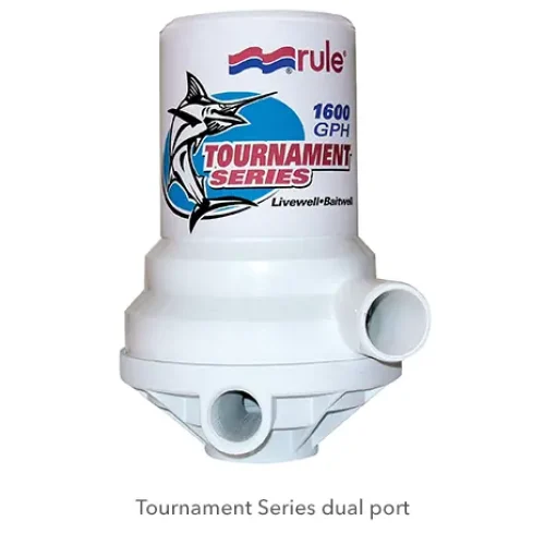 Rule Pump livewell 1600 Gph 12 V dual port with anti-airlock feature